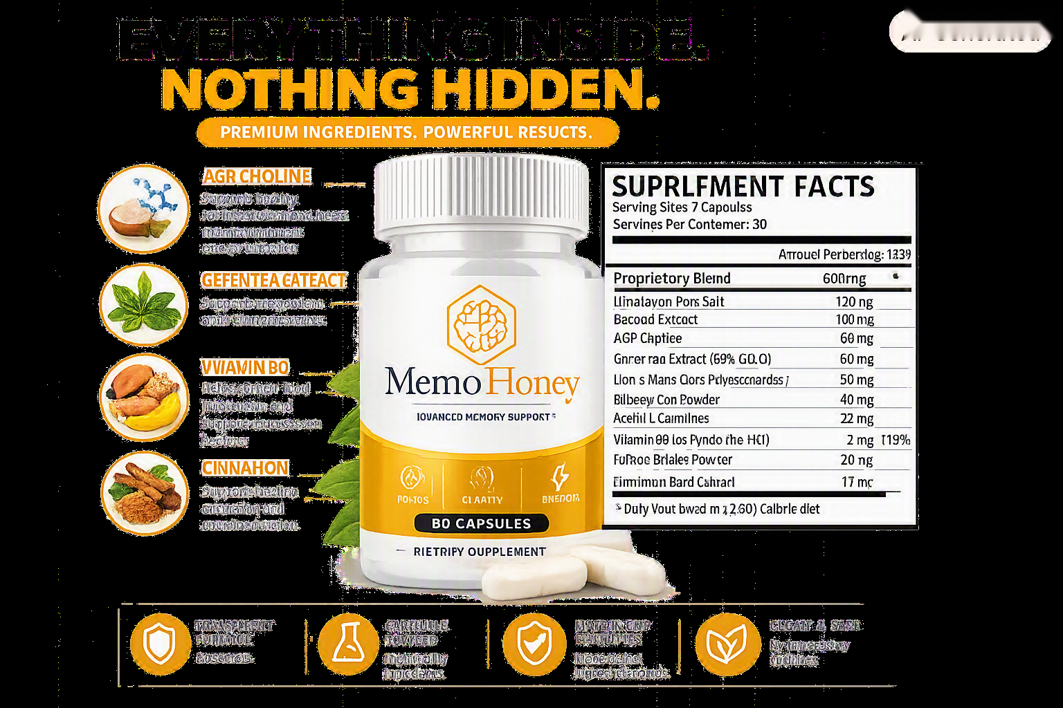 MemoHoney supplement facts